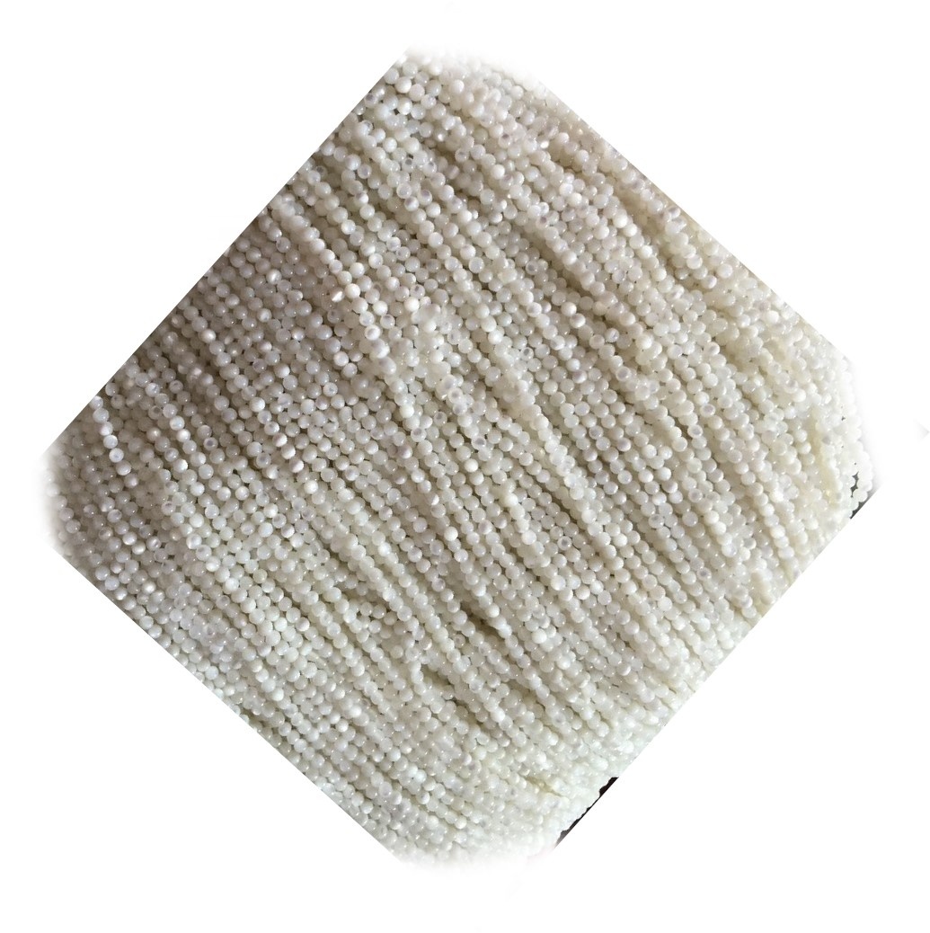 Đá quý bán buôn 1,8mm đến 20 mm Tridacna trắng tự nhiên Hạt đá quý lỏng để làm vòng cổ và vòng đeo tay 30