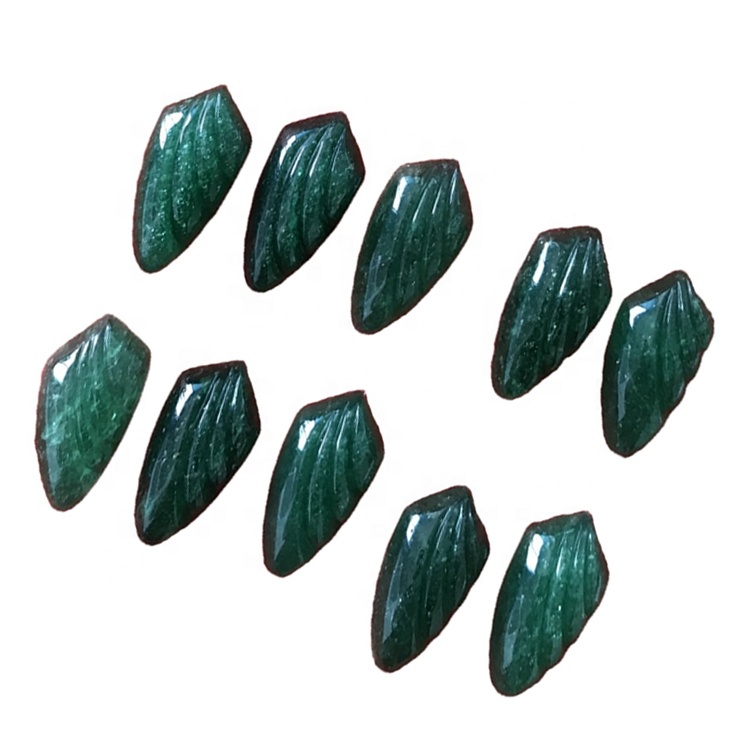 Резная киви клубничный кварцевый драгоценный камень кабошон 34