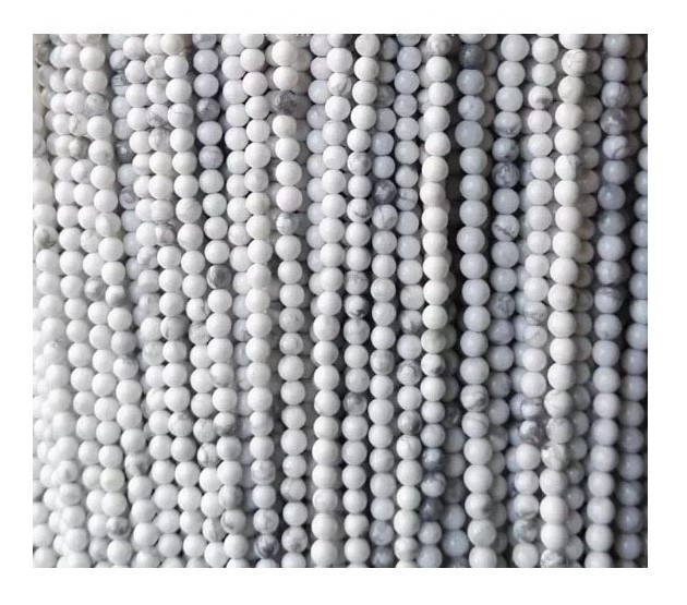 2.25mm 2.5mm 2.75mm Natural nga Howlite nga TOPQUOISE ROUNDS BEEIDALE 11