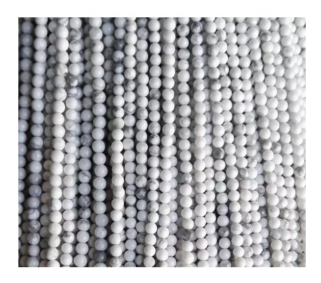 2.25mm 2.5mm 2.75mm Natural nga Howlite nga TOPQUOISE ROUNDS BEEIDALE 15