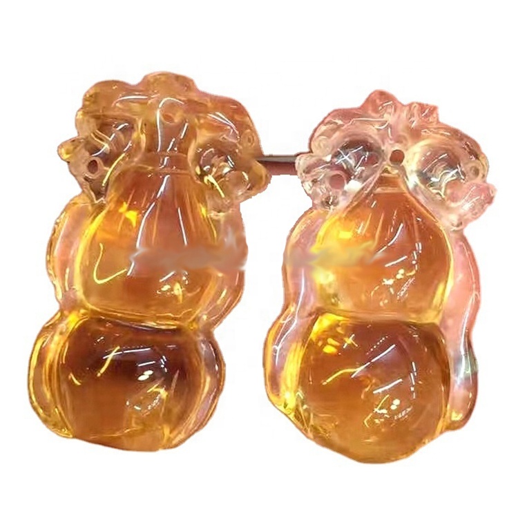 Цитрин кварц резной драгоценный камень свободных бусин 30