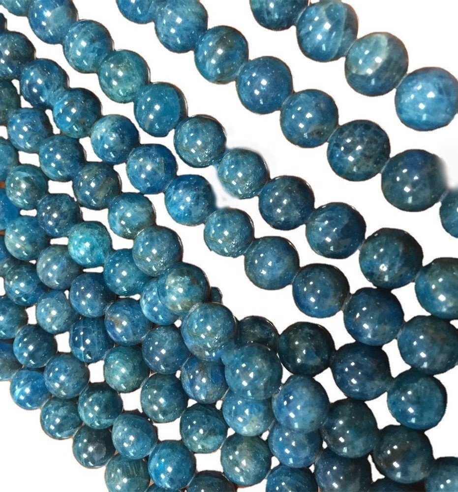 Neon Blue Apatite Gemstone Smooth Round Ball Perlur 36