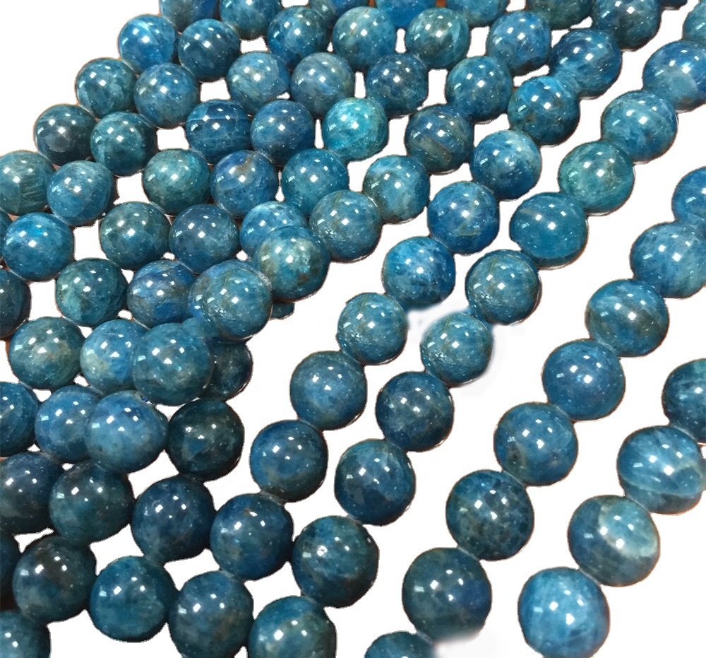 Neon Blue Apatite Gemstone Smooth Round Ball Perlur 38