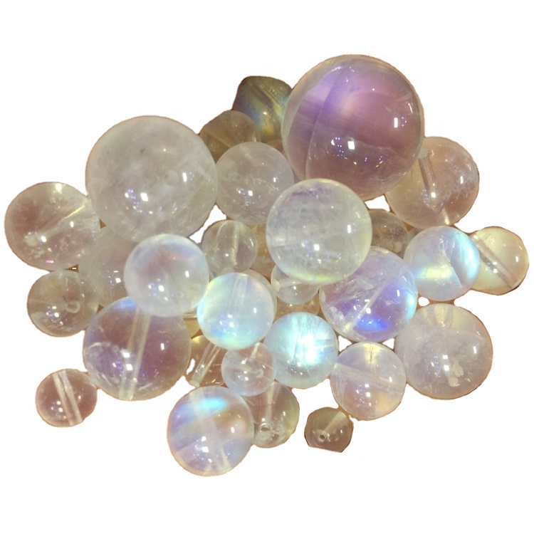 മൊത്ത സ്വാഭാവികവും ഉയർന്നതുമായ മൂൺസ്റ്റോൺ റ round ണ്ട് ബീഡുകൾ 33