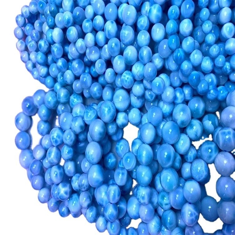 Bán buôn Quartz tự nhiên Crystal Larimar Khắc Đá Mặt dây chuyền Pectolite để bán 35