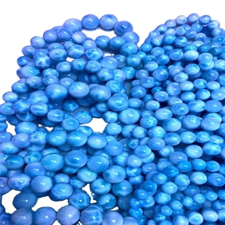 Bán buôn Quartz tự nhiên Crystal Larimar Khắc Đá Mặt dây chuyền Pectolite để bán 37