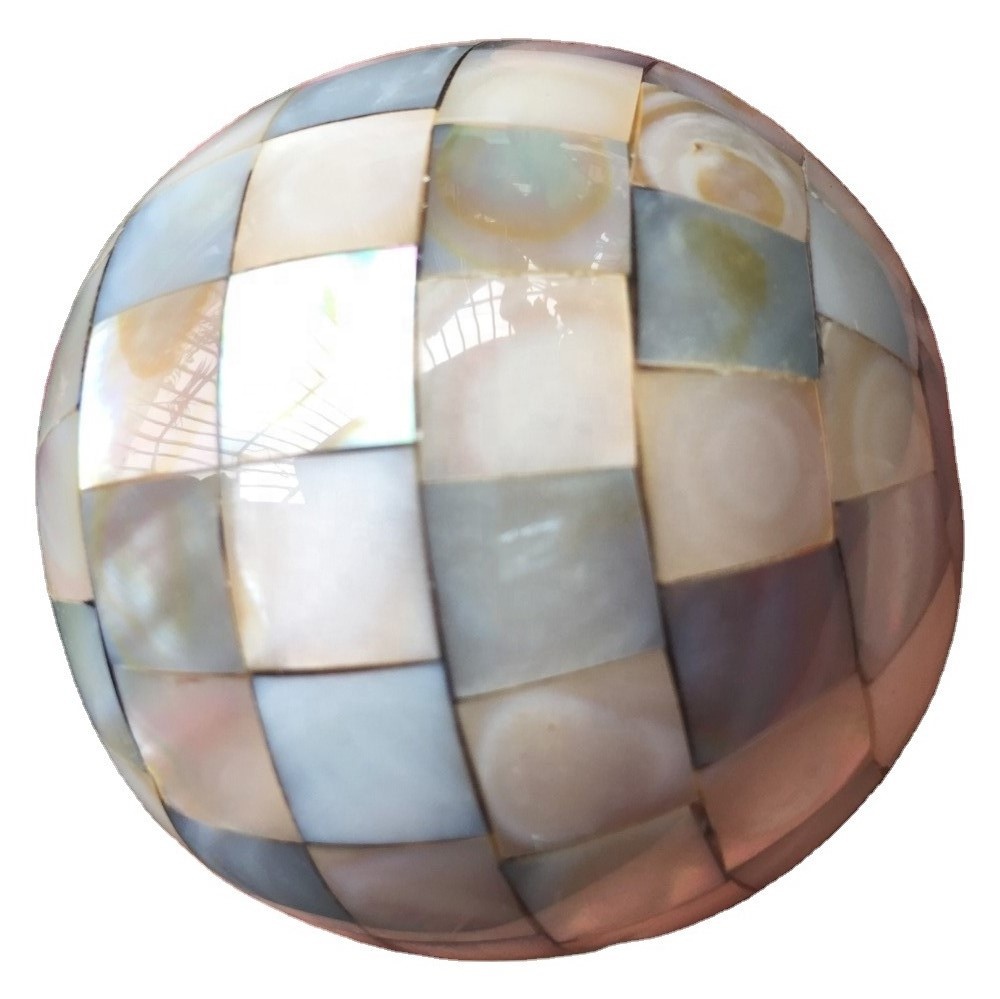 సహజ వైట్ మాప్ రౌండ్ బాల్ షెల్ పూస సముద్రం షెల్ మొజాయిక్ పూసలు 44