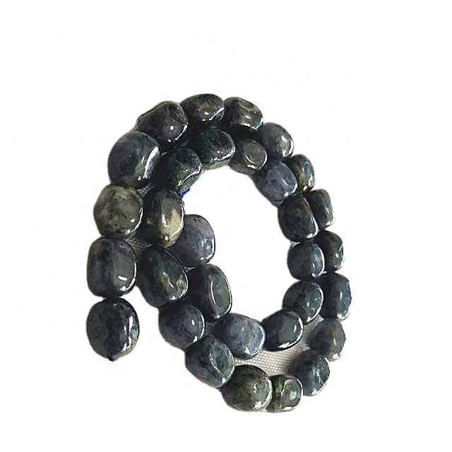 Natural Lolite Batata Forma Grânulos Grey Gemstone Strings 39