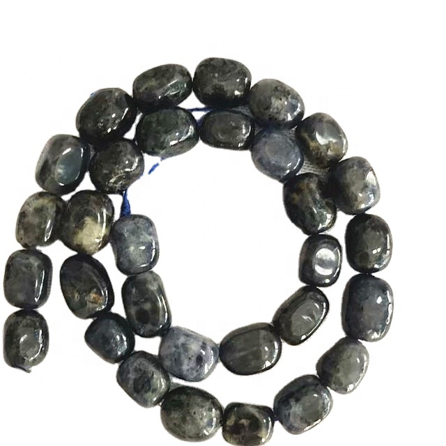 Natural Lolite Batata Forma Grânulos Grey Gemstone Strings 37