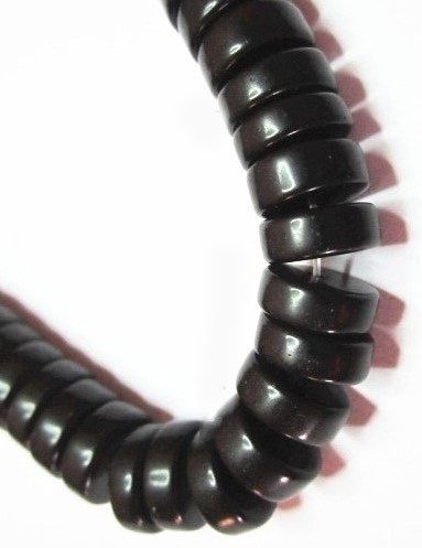 Black Onyx Matte 10 mm Đĩa Đá mờ Đá đen 33