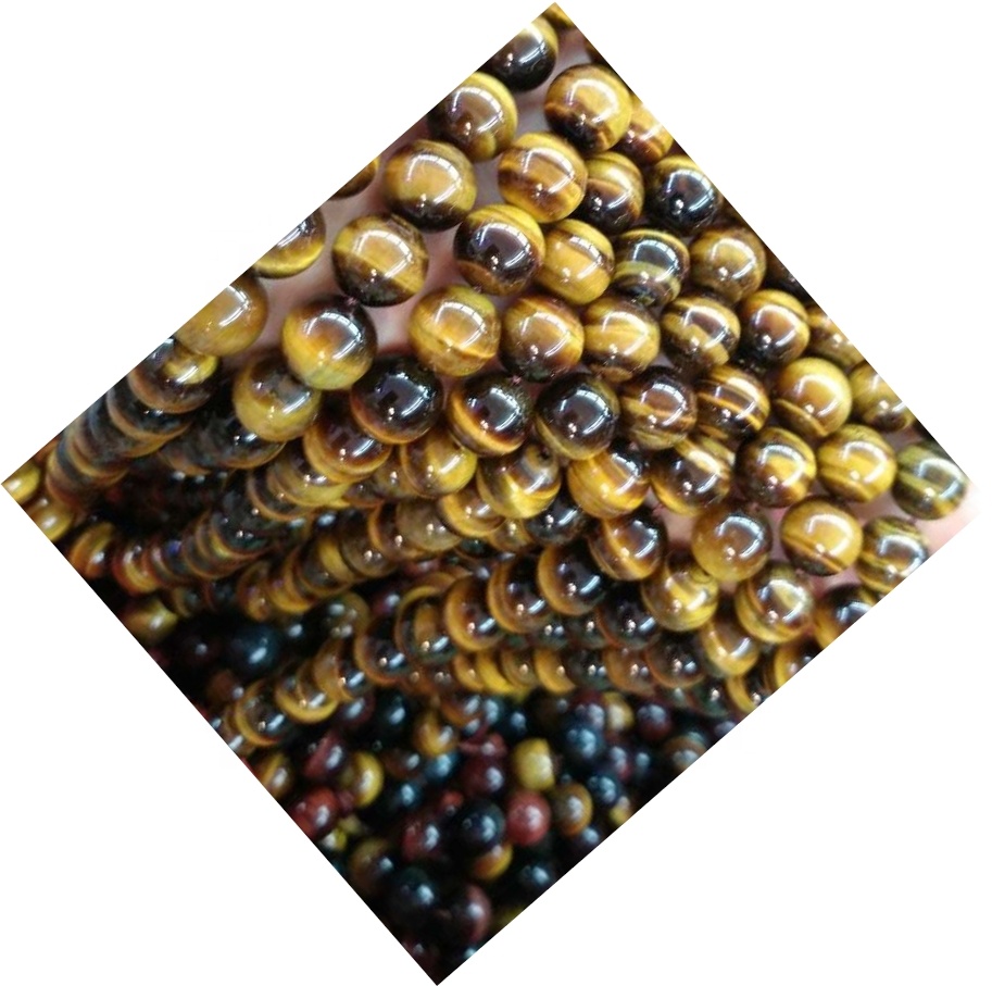 ਕੁਦਰਤੀ ਟਾਈਗਰ ਆਈਡਜ਼ ਗੋਲ ਮਣਕੇ ਉੱਚ-ਗੁਣਵੱਤਾ 3 ਏ ਗਰੇਡ ਦੇ ਰਾਸ਼ੀਅਲ ਗੋਲ ਟਾਈਗਰ ਆਈ ਮਣਕੇ 31