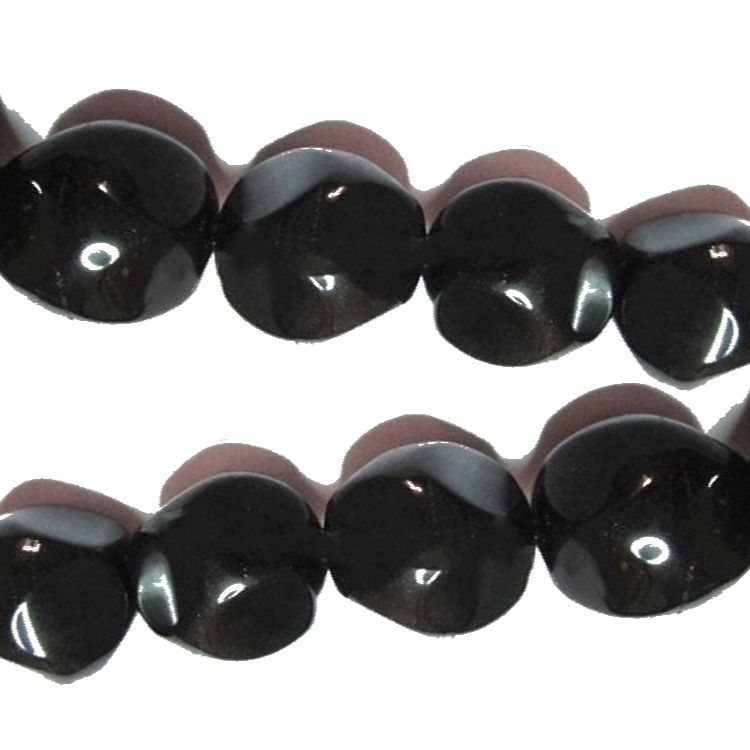 Black Onyx Coin i Button Beads Quantitat de massa més barata Preu a l'engròs 38