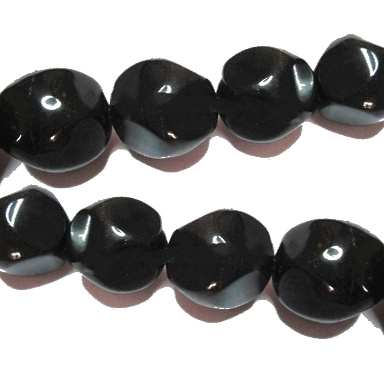 Black Onyx Coin i Button Beads Quantitat de massa més barata Preu a l'engròs 40