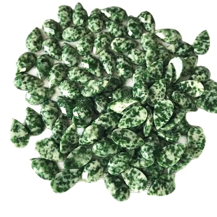 Grüner seraphinit-Edelstein-Cabochon-Birne-Form natürlicher seraphinitischer Cabochon für Schmuckherstellung Anhänger Cabochon 34