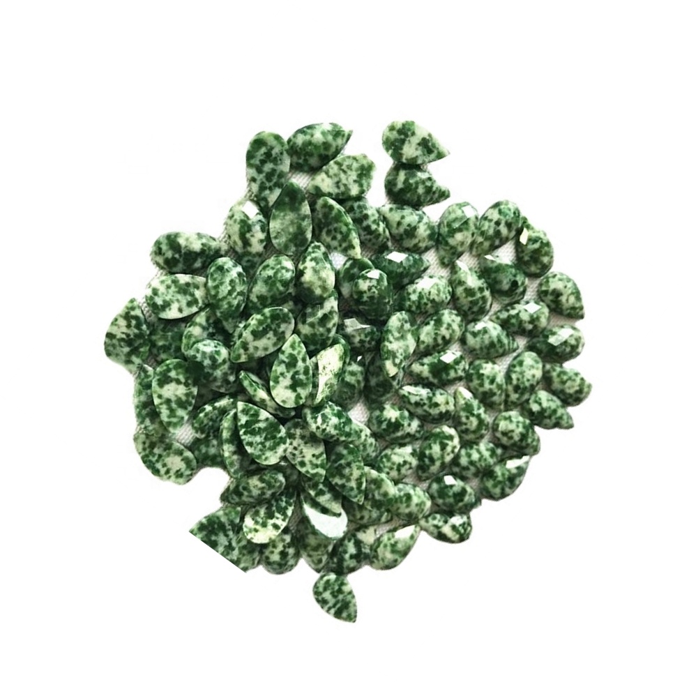 Grüner seraphinit-Edelstein-Cabochon-Birne-Form natürlicher seraphinitischer Cabochon für Schmuckherstellung Anhänger Cabochon 36