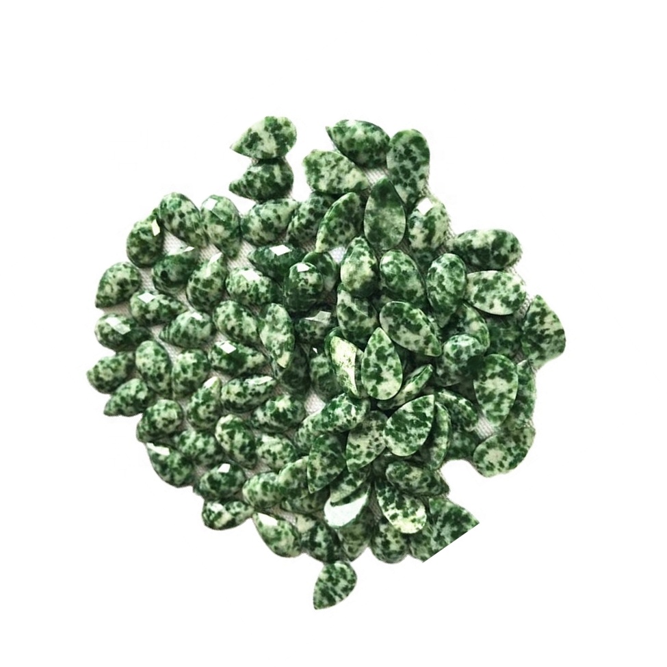 Grüner seraphinit-Edelstein-Cabochon-Birne-Form natürlicher seraphinitischer Cabochon für Schmuckherstellung Anhänger Cabochon 38