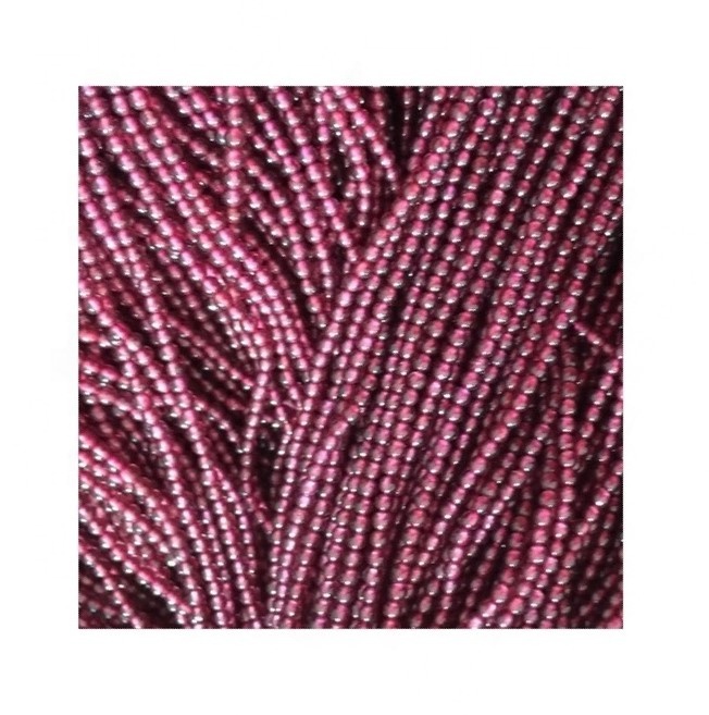 Brasilía Red Garnet Precious Crystal Perlur Natural Garnet Perlur Slétt umferð 9