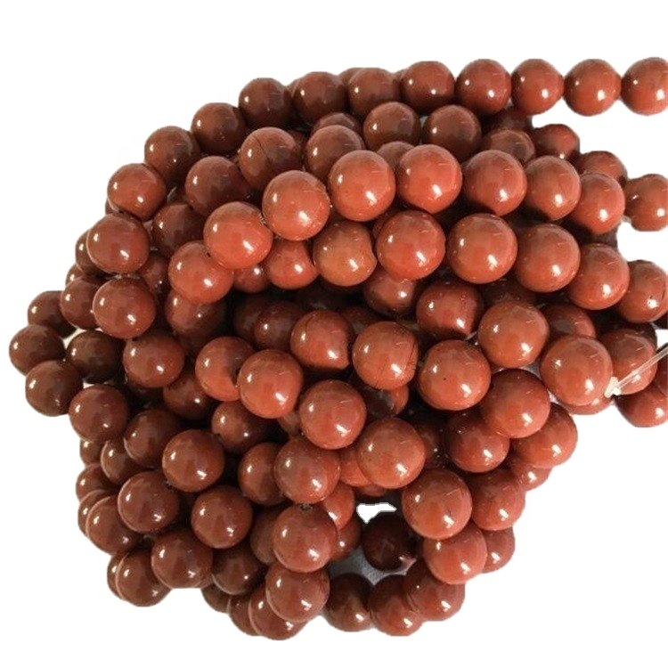 Natural Tsvuku Gemstone kutenderera chimiro chinobaya stone stone stone strings 30