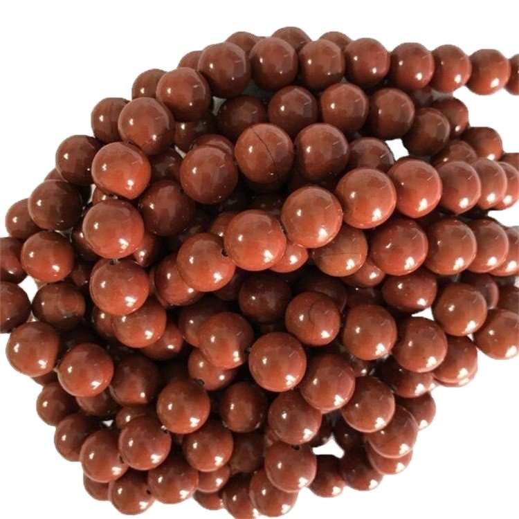 Natural Tsvuku Gemstone kutenderera chimiro chinobaya stone stone stone strings 38