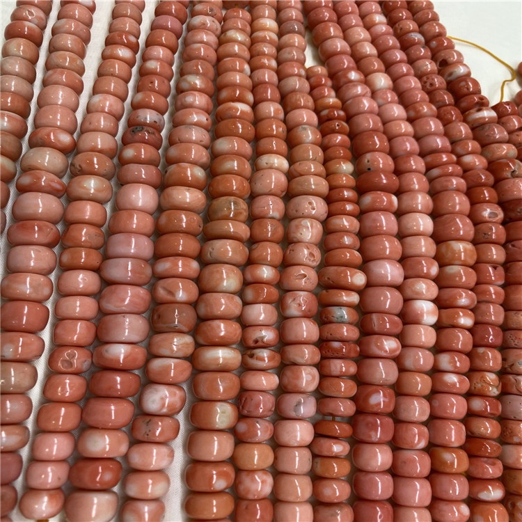 Hot-Sale Laranja Coral Gemstone Smooth Round Beads Strings 32