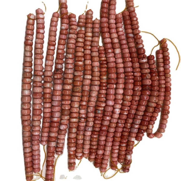 Hot-Sale Laranja Coral Gemstone Smooth Round Beads Strings 30