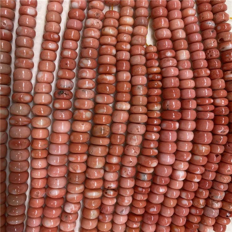 Hot-Sale Laranja Coral Gemstone Smooth Round Beads Strings 36