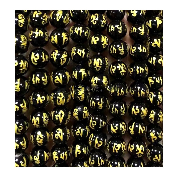 isklesana zlatna pisma crvena ahata i crni ahat okrugli kuglice čine veleprodaju 18