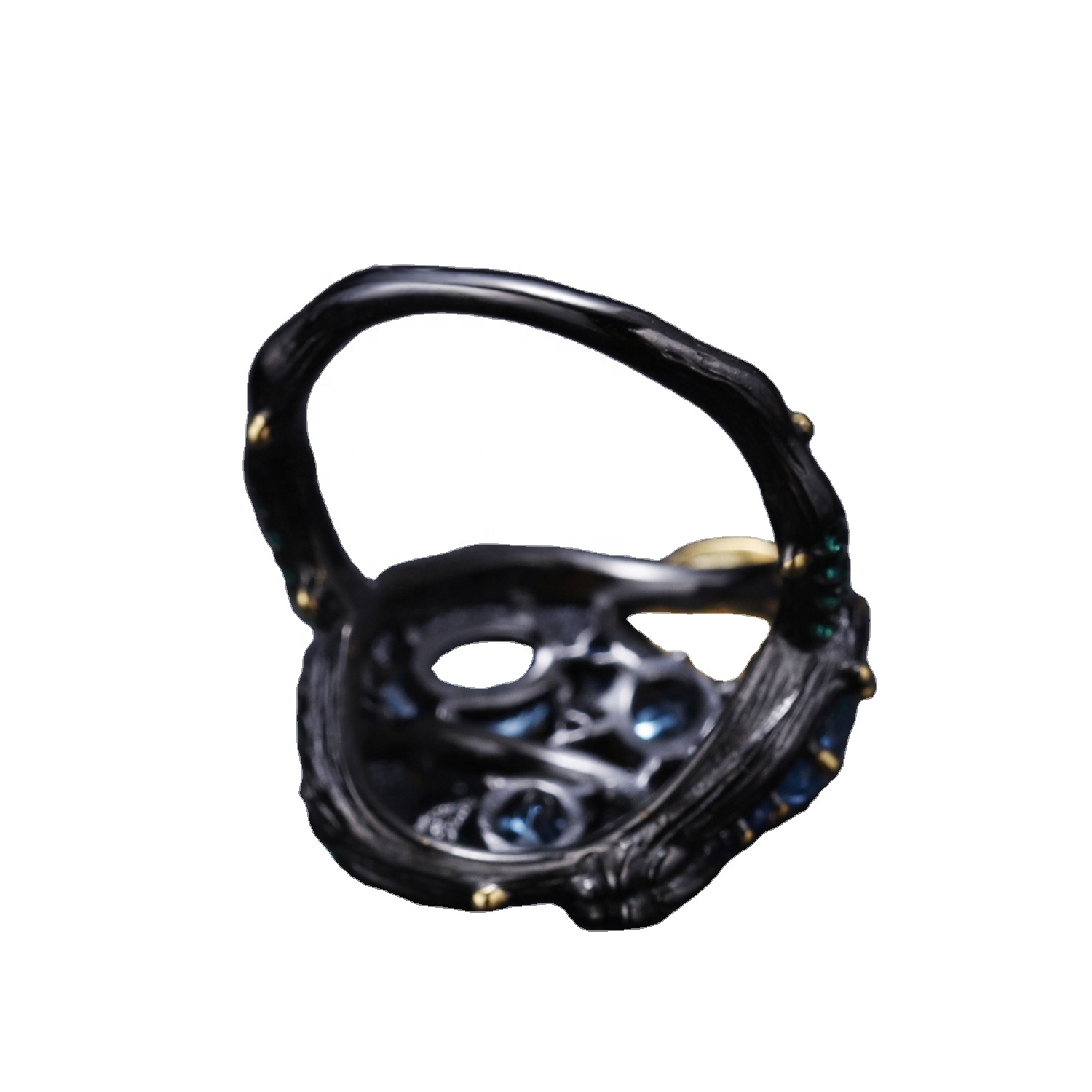 925 ਸਟਰਲਿੰਗ ਕਿਯਨੀਟ ਟਿਪ ਰਿੰਗਸ ਨੀਲਮ ਰਿੰਗਸ 34