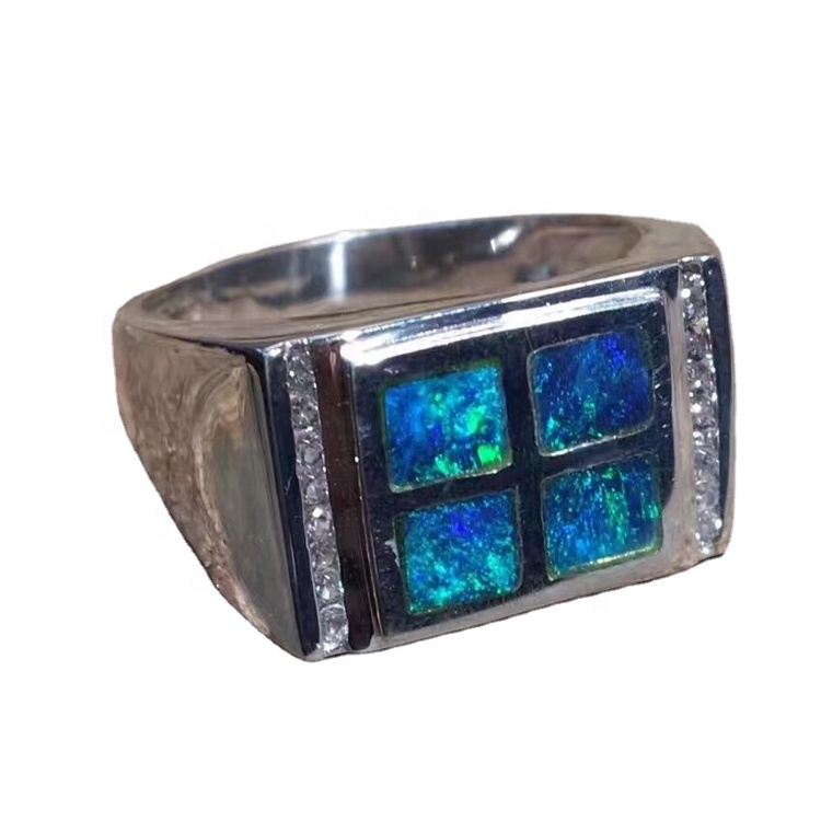 Charm de moda anillos de oro anillos de ópalo 36