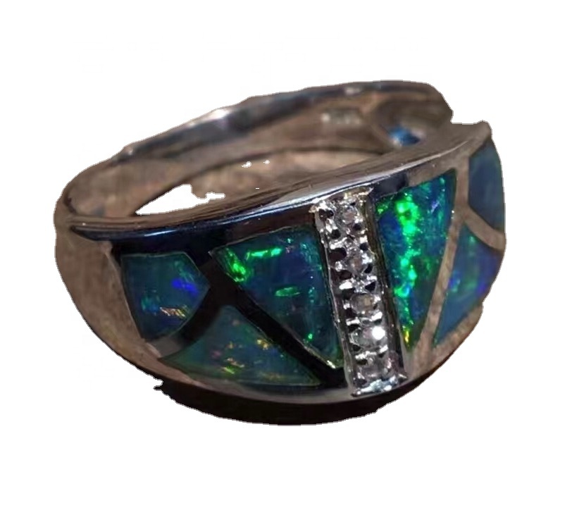 Charm de moda anillos de oro anillos de ópalo 34