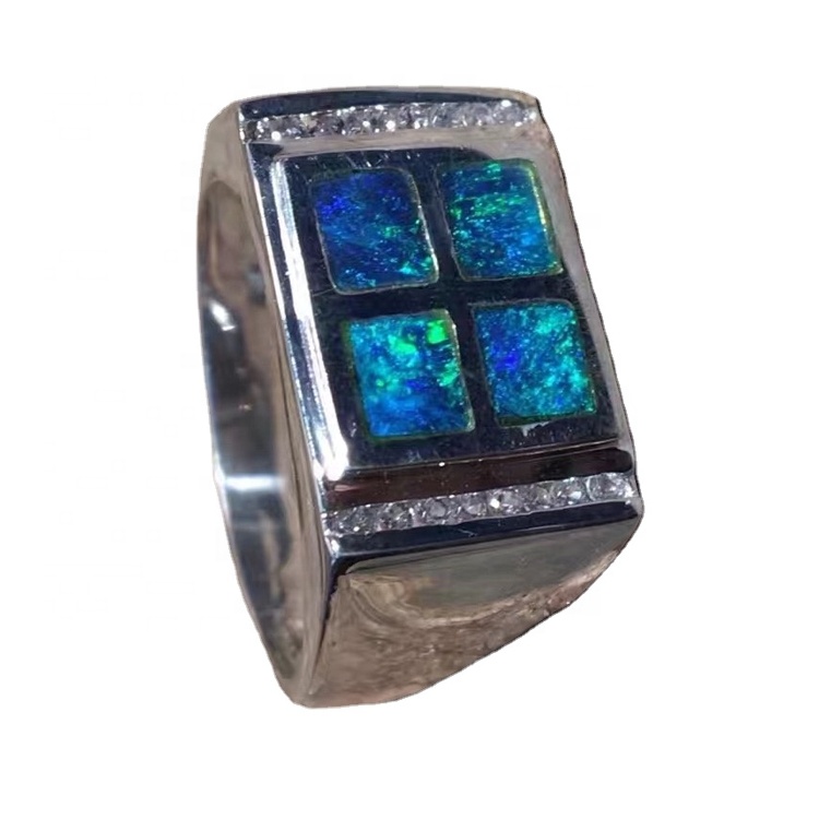 Charm de moda anillos de oro anillos de ópalo 38