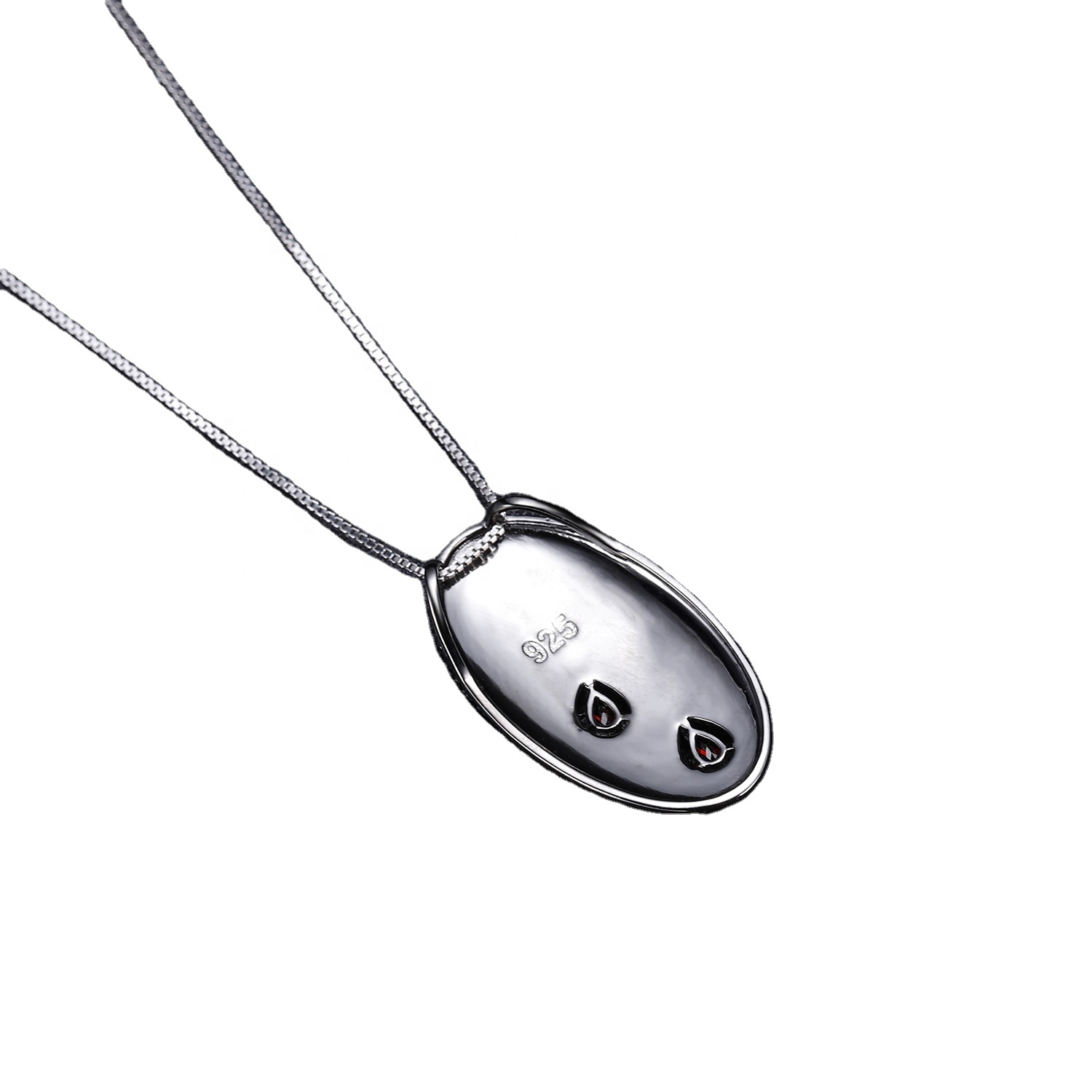 Վիկտորիանական ռուբլի ներգրավվածության վզնոց .14K կամ 18K սեւ ոսկի երկու տոնով ոսկու կարմրության տարեդարձի կախազարդ 15