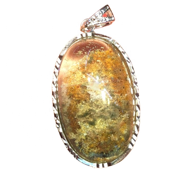 Természetes kiváló minőségű aranyszínű Phantom Crystal medál 7