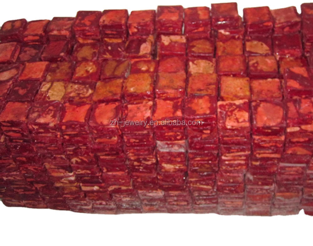 อิฐอัญมณีปะการังสีแดงเข้มทำขายส่ง 7