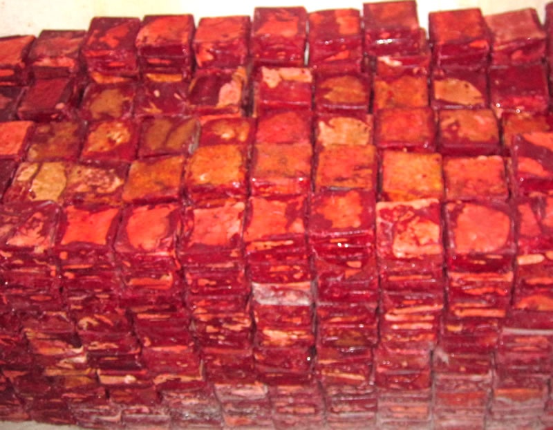 อิฐอัญมณีปะการังสีแดงเข้มทำขายส่ง 9