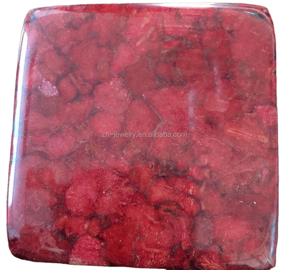 อิฐอัญมณีปะการังสีแดงเข้มทำขายส่ง 17