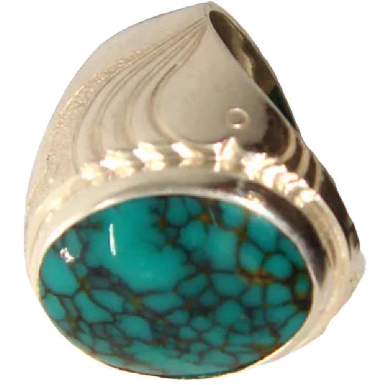 Nhẫn ngón tay ngọc lam tự nhiên Trang sức Vòng tròn BlueBird Ngọc lam Nhẫn 32