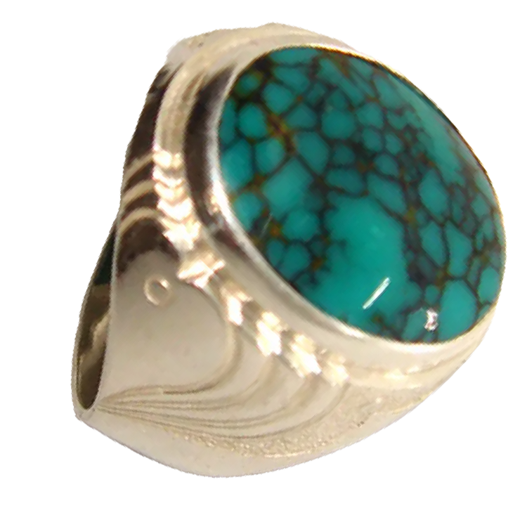 Nhẫn ngón tay ngọc lam tự nhiên Trang sức Vòng tròn BlueBird Ngọc lam Nhẫn 36