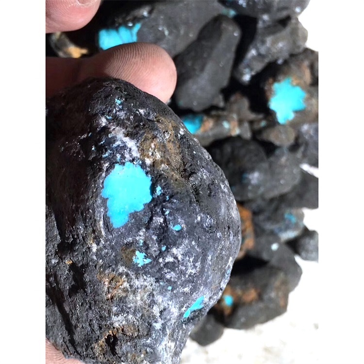 Shiny Bule-Color Top Quality tirkīza dārgakmeņu materiāls Rough 9