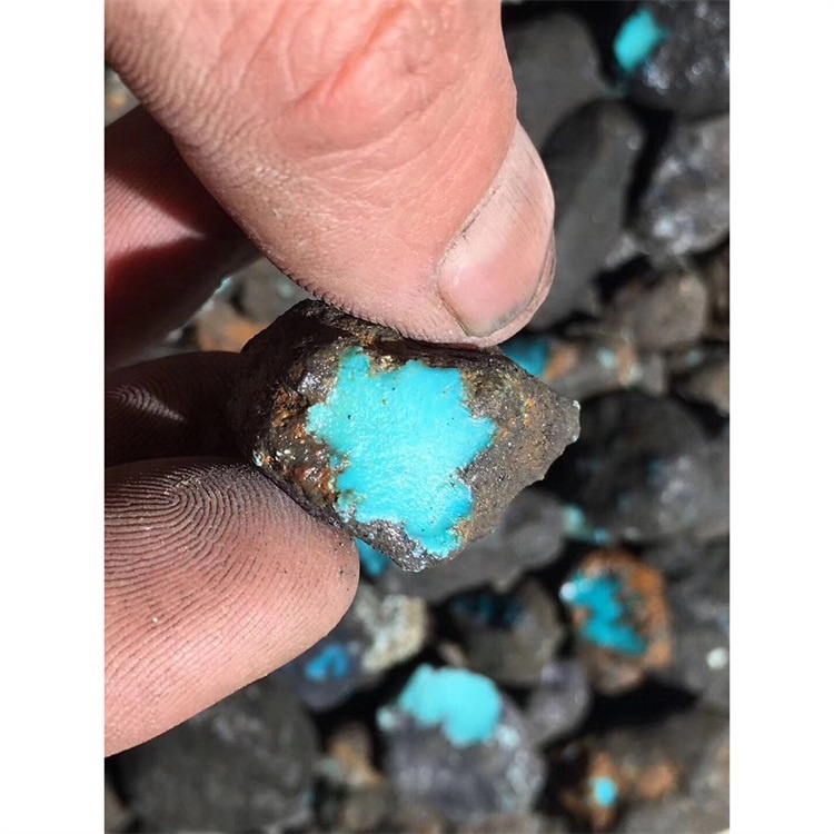 Shiny Bule-Color Top Quality tirkīza dārgakmeņu materiāls Rough 13