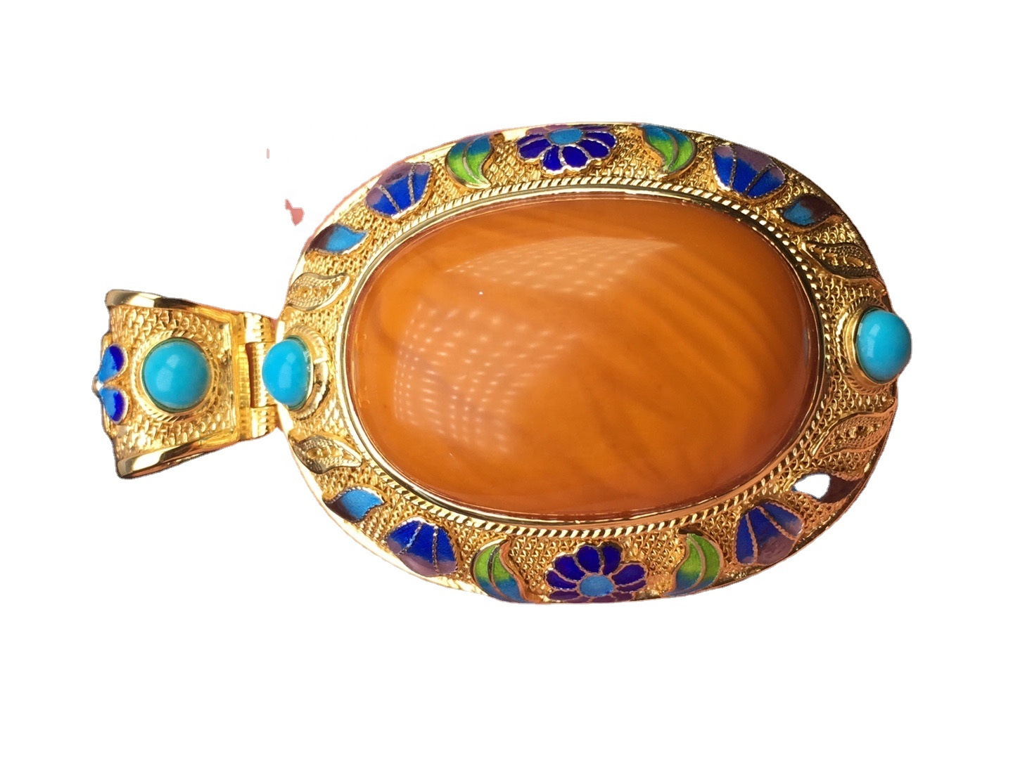 Mặt dây chuyền hổ phách mạ vàng Corundum 7