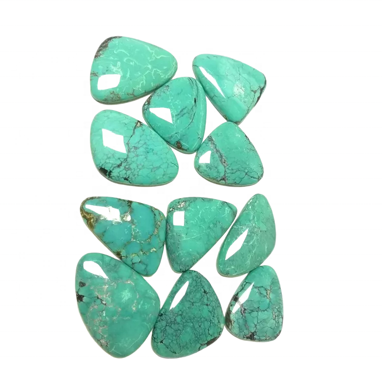 ಟಿಬೆಟಿಯನ್ ಶೈಲಿ ಸ್ಪೈಡರ್ ವೆಬ್ ಟರ್ಕೋಯಿಸ್ ಕ್ಯಾಬೊಚನ್ 13