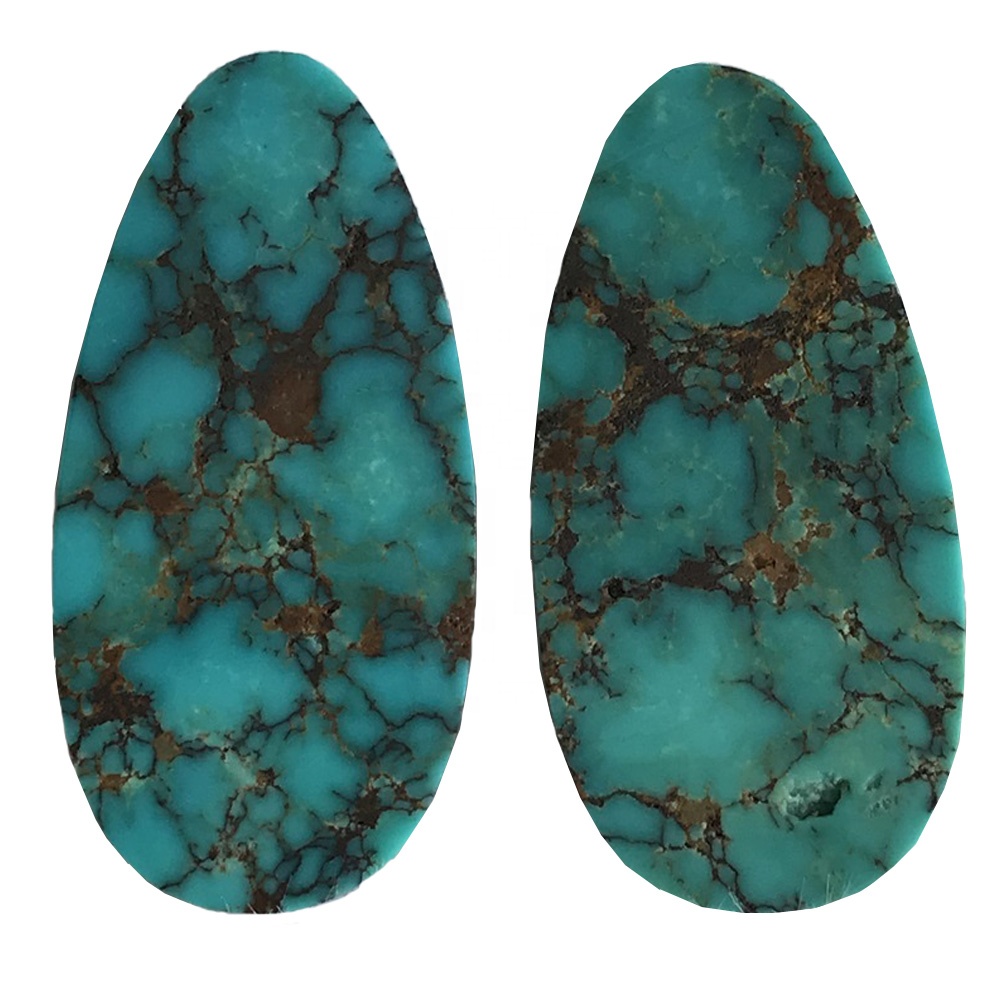 Carcocoise Cabochon Kingcous Turquoise Blue Green Turquoiser Gemstone wa Kupanga Mafuta a Jewe 43