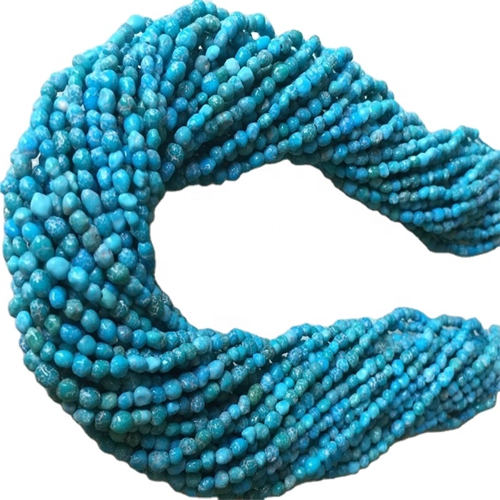 Firuzəyi fişlərin muncuqları Topdan firuzəyi Gemstone edir 11