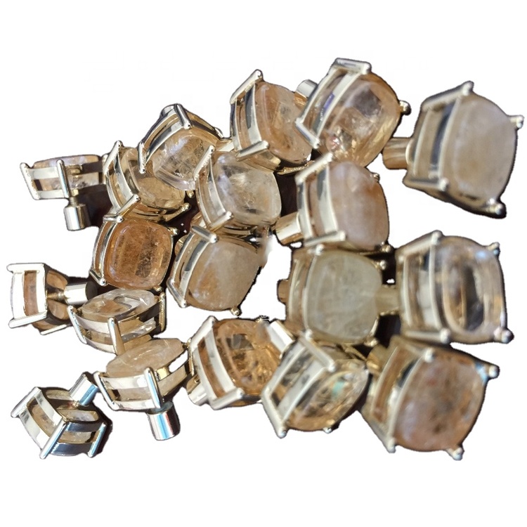 Cufflinks civrine gemstone clufne cluff clip iyo clip clip waxay dejisaa 925 sterling qalinka claw 13