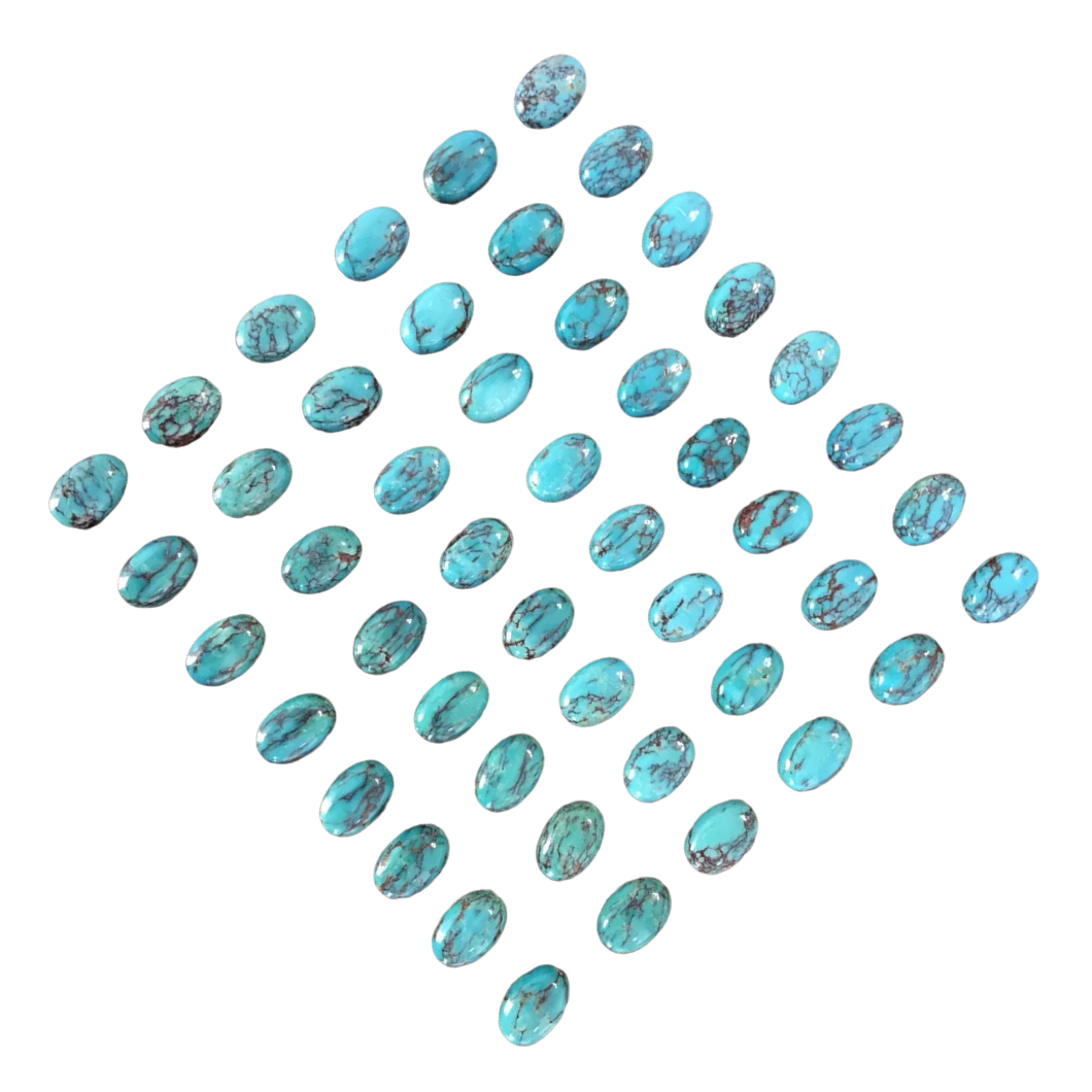 Mohave Arizona Ngọc lam 6x8mm đến 15x20mm Hình bầu dục Cabochon Loose Cabochon Gemstone Đá quý Arizona Turquoise Cabochon 11