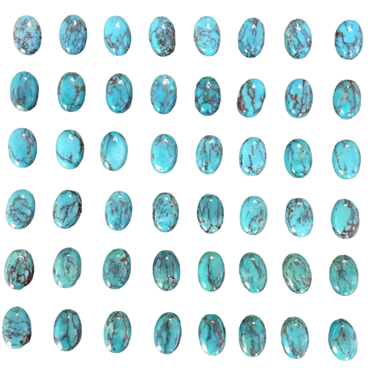 Mohave Arizona Ngọc lam 6x8mm đến 15x20mm Hình bầu dục Cabochon Loose Cabochon Gemstone Đá quý Arizona Turquoise Cabochon 9