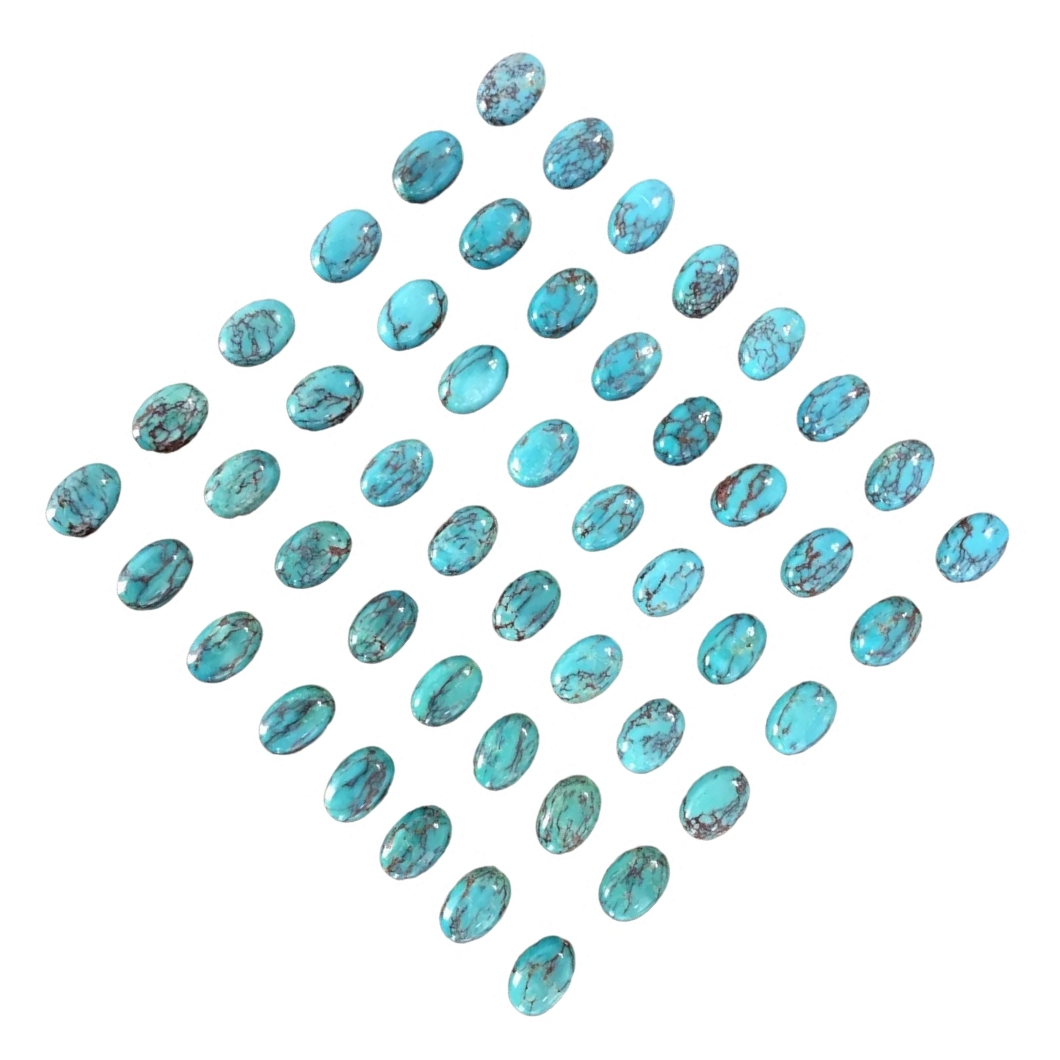 Mohave Arizona Ngọc lam 6x8mm đến 15x20mm Hình bầu dục Cabochon Loose Cabochon Gemstone Đá quý Arizona Turquoise Cabochon 13