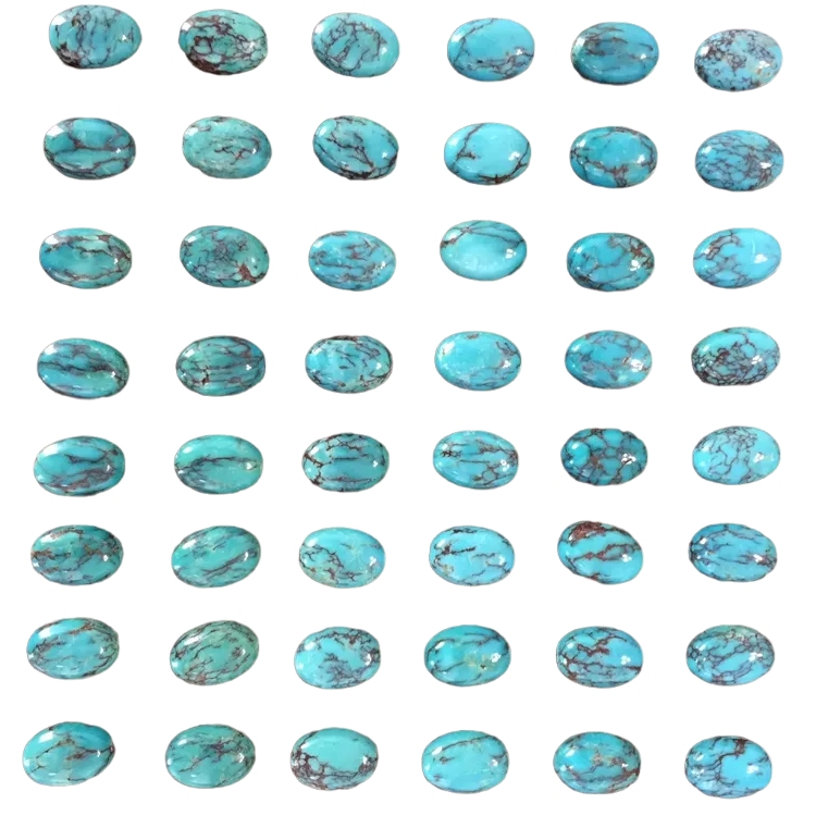 Mohave Arizona Ngọc lam 6x8mm đến 15x20mm Hình bầu dục Cabochon Loose Cabochon Gemstone Đá quý Arizona Turquoise Cabochon 15