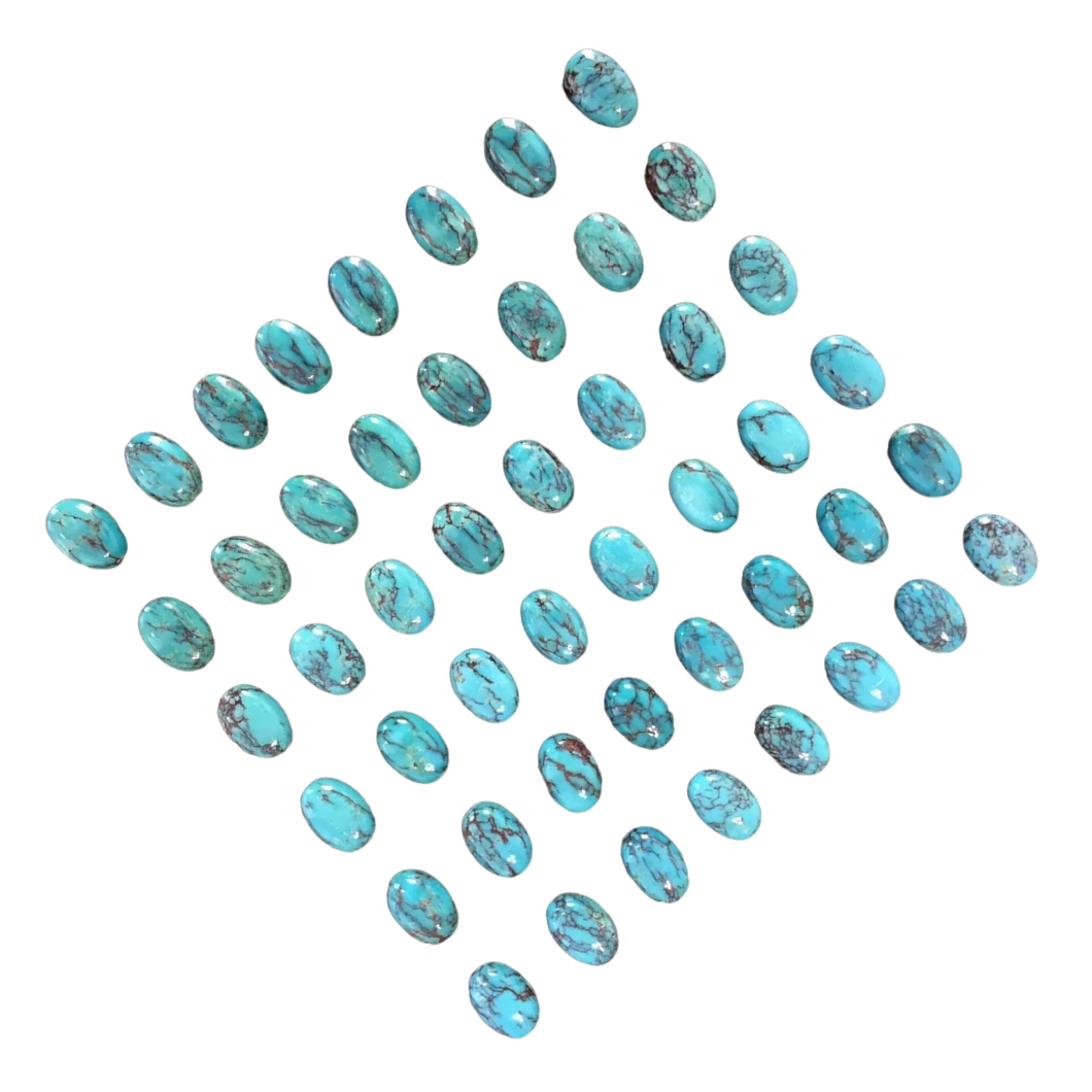 Mohave Arizona Ngọc lam 6x8mm đến 15x20mm Hình bầu dục Cabochon Loose Cabochon Gemstone Đá quý Arizona Turquoise Cabochon 17